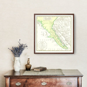 Vintage Map of California 1765