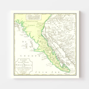 Vintage Map of California 1765