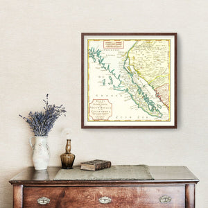 Vintage Map of California 1765