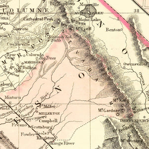 Vintage Map of California 1880