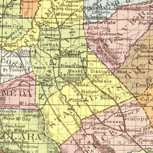 Vintage Map of California 1891