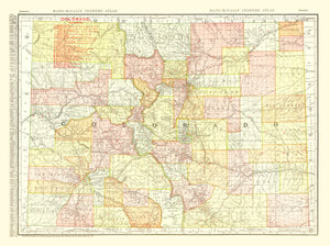 Vintage Map of Colorado 1908