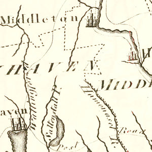 Vintage Map of Connecticut 1795