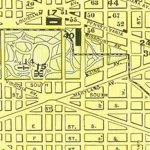 Vintage Map of Washington, DC 1899