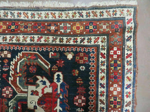 3' 7" X 14' Antique Handmade Caucasian Wool Rug Carpet Nice