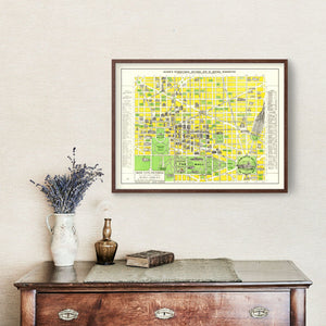 Vintage Map of Washington, DC 1919