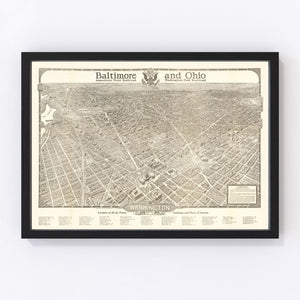Vintage Map of Washington, DC 1923