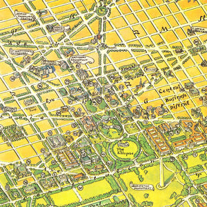 Vintage Map of Washington, DC 1948