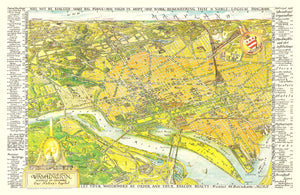 Vintage Map of Washington, DC 1948