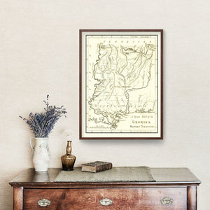 Vintage Map of Georgia 1797