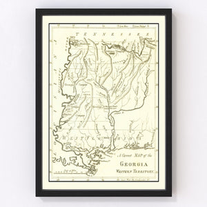 Vintage Map of Georgia 1797