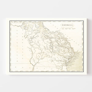 Vintage Map of Georgia 1805