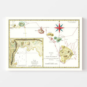 Vintage Map of Hawaii 1787