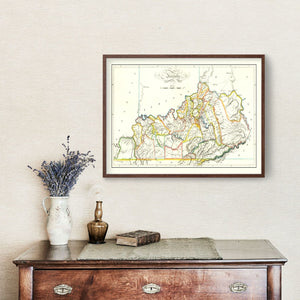Vintage Map of Kentucky 1814