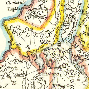 Vintage Map of Kentucky 1814