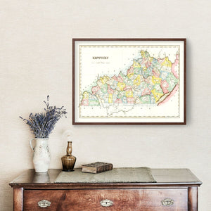 Vintage Map of Kentucky 1823