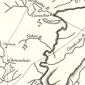Vintage Map of Mississippi 1814