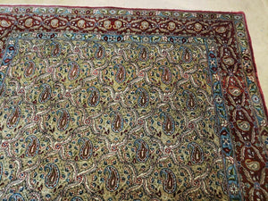 4' X 7' Handmade Turkish Wool Rug Paisley Hand Knotted Flowers One Of A Kind