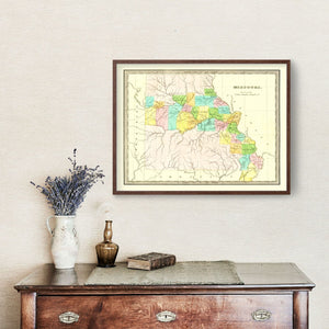 Vintage Map of Missouri 1836