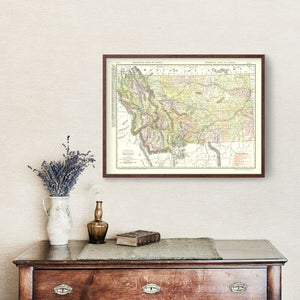 Vintage Map of Montana 1915