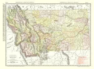 Vintage Map of Montana 1915