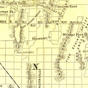 Vintage Map of Nevada 1902