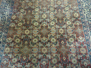 4' X 6' vintage Handmade India Amritsar Floral Oriental Wool Rug Organic Nice