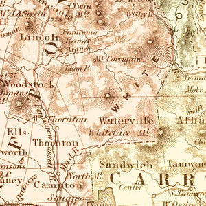 Vintage Map of New Hampshire 1858