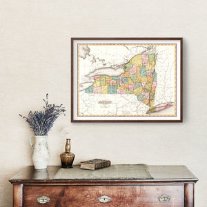 Vintage Map of New York 1819