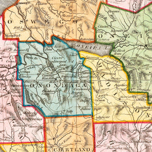 Vintage Map of New York 1819