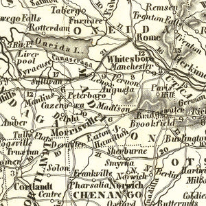 Vintage Map of New York 1844