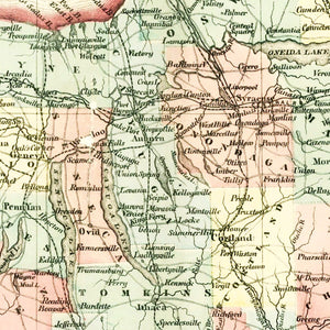 Vintage Map of New York 1854