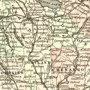 Vintage Map of New York 1855