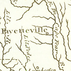 Vintage Map of North Carolina 1795