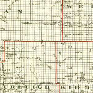 Vintage Map of North Dakota 1902