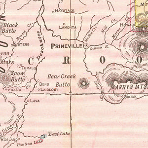 Vintage Map of Oregon 1909