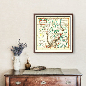 Vintage Map of Pennsylvania 1690
