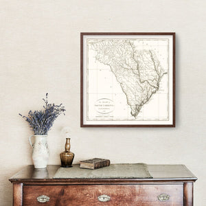 Vintage Map of South Carolina 1796
