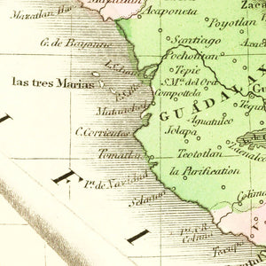 Vintage Map of Texas 1836