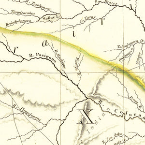 Vintage Map of Texas 1841