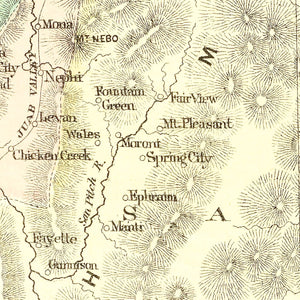 Vintage Map of Utah 1876