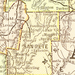 Vintage Map of Utah 1899