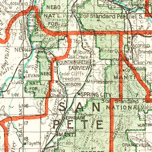 Vintage Map of Utah 1916