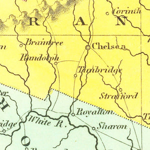 Vintage Map of Vermont 1824