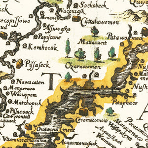 Vintage Map of Virginia 1627