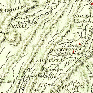 Vintage Map of Virginia 1804