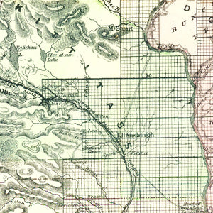 Vintage Map of Washington 1889