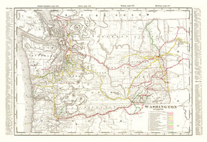 Vintage Map of Washington 1895