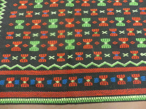 4' X 5' Vintage Handmade South American Kilim Flat Weave Blanket Rug Colorful