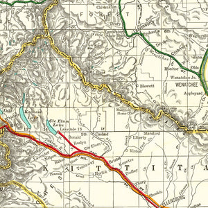 Vintage Railroad Map of Washington 1928